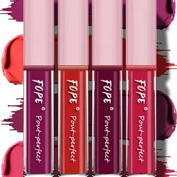 FOPE Set Of 4 Pout Perfect Matte Liquid Lipstick - 4 ml Each - 01-04-07-11-14