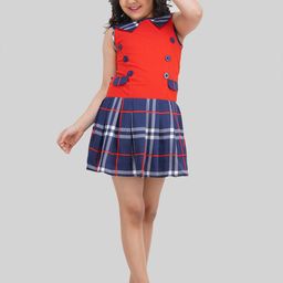 BEING NAUGHTY Checked Crepe Fit & Flare Dress-picture-7