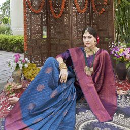 Anouk Rustic Woven Design Zari Kanjeevaram Saree image 5