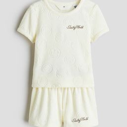 H&M 2-Piece Embroidery-Detail Terry Set-image-86