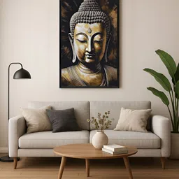 999Store Brown & Black Canvas Religious Wall Paintings-image-98