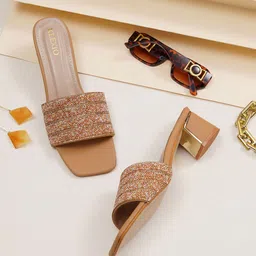 ALLEYSTRAP Women Embellished Block Heel Sandals-52