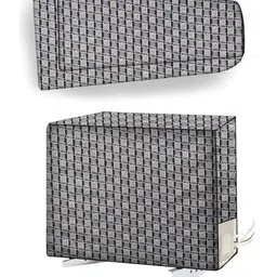 The Furnishing Tree 2 Ton Split AC Cover for Indoor and Outdoor Units Basketweave Pattern Grey-image-75