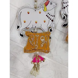 Nutts MDF Lotus Collection Hanging Lotus with Hanging Cow Pack of 2 image 2
