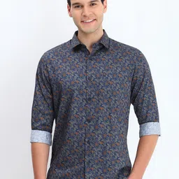 Allen Solly Men Spread Collar Floral Printed Cotton Casual Shirt-picture-28
