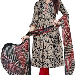 Unstitched Cotton Blend Salwar Suit Material Printed-image-27