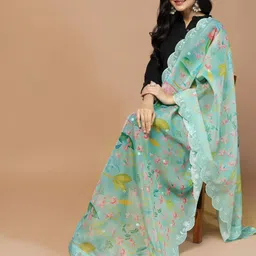 Kaizen TEXO FAB Printed Organza Dupatta image 5
