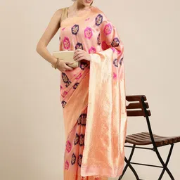KIMISHA Floral Zari Saree-image-24