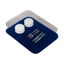 Aura 2-Pcs Blue Floor Microfiber Crockery Dish Drying Kitchen Mats-28