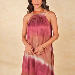 AND Tie and Dye Dyed Halter Neck A-Line Dress-image-63
