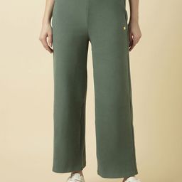 Van Heusen Athleisure Women Zipper Pocket High Waist Wide Leg Pant-image-57