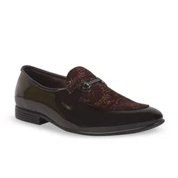 FAUSTO Men Textured Formal Loafers-image-88