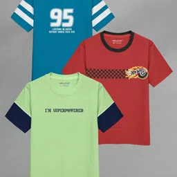 HELLCAT Boys 3 Printed Applique T-shirt-image-34
