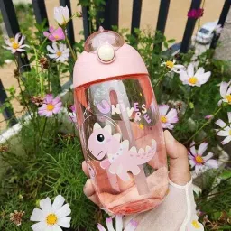 Kids Water Bottles With Straw For Girls/Boys Cute Children's 600ml Large Capacit 600 ml Water Bottle-picture-16