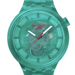 Swatch Turquoise joy Unisex Round Dial & Ceramic Straps Analogue Watch SB05L101-50