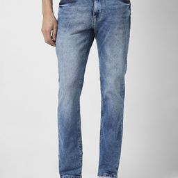 VAN HEUSEN DENIM LABS Men Slim Fit Mid-Rise Heavy Fade Jeans-image-97
