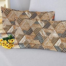 Blue Grass Rust & Black 2 Pieces Abstract Printed Velvet Square Cushion Covers-image-86