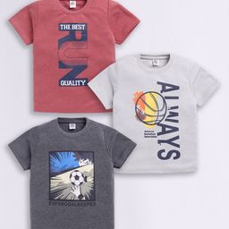Here&Now X Game Begins Boys Set of 3 Assorted Printed T-shirts-12