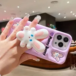 CASE CREATION iPhone 14 Pro 3D Money Bunny Rabbit Pop Bumper Case image 2