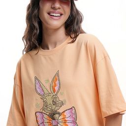 Tokyo Talkies Women Graphic Printed Round Neck Cotton Oversized T-shirt-image-52