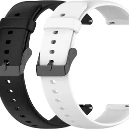 TRENDINGVIEW "20mm Classic Smartwatch Strap with Black Buckle – (Combo Pack of 2) 20 mm Silicone Watch Strap-image-15