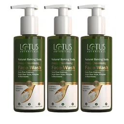 Lotus Botanicals  Deep Cleansing Set Of 3 Baking Soda Face Wash-180 ml each image 1