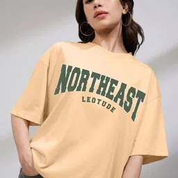 Leotude Graphic Printed Drop-Shoulder Sleeves Oversized T-shirt-picture-12