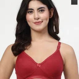 LILY Women Pack Of 2 Solid Full Coverage Heavily Padded Non Wired Regular T-shirt Bra-picture-3
