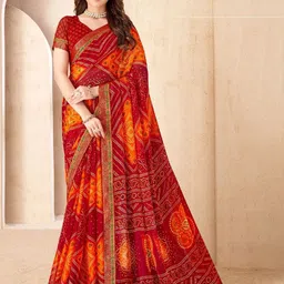 Reboot Fashions Bandhani Pure Chiffon Bandhani Saree-image-69