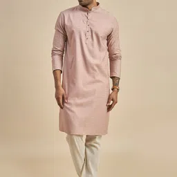 Anouk Geometric Woven Design Mandarin Collar Straight Kurta-picture-44