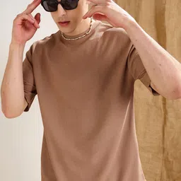 MASCLN SASSAFRAS Men Solid Round Neck Oversized T-shirt-image-27