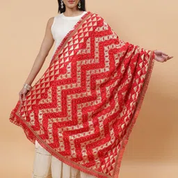 Moda Chales Ethnic Motifs Embroidered Dupatta with Phulkari-picture-36