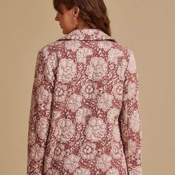 Kazo Self Design Notched Lapel Front Open Blazer image 5