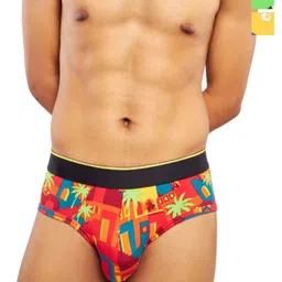 bummer Pack of 3 Printed Mircomodal Basic Briefs BRBRECACB03S-53