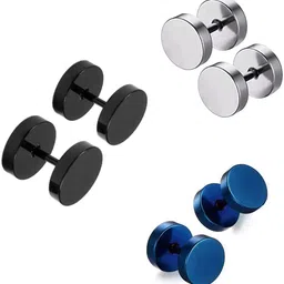 shobhram Set Of 3 Circular Studs-16