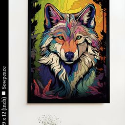 SOWPEACE Black & Purple 1 Piece Canvas Birds and Animals Wall Paintings-image-54