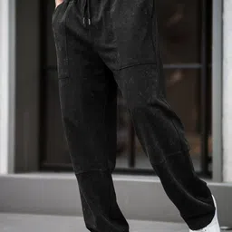 Maniac Men Optic Acid Wash Cotton Baggy Fit Track Pants-image-29