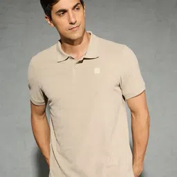 Technosport Jacquard Polo Collar Antimicrobial Slim Fit Sports T-shirt With Doublecool-image-55