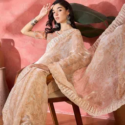 Sangria Women Abstract Printed Saree With Blouse-image-54