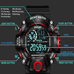 Hala Men Solid Round Tang Regular Digital Watch image 4