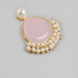 Anouk Gold-Plated Beaded Teardrop Shaped Drop Earrings image 2