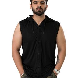 Blisstone Men Hooded Slim Fit Cotton T-shirt-picture-47