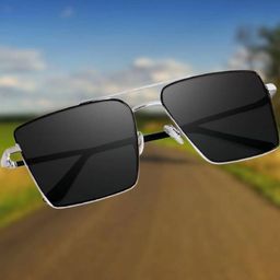 Arzonai Unisex Black Lens & Silver-Toned Wayfarer Sunglasses with UV Protected Lens-picture-1