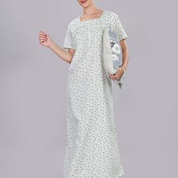 NAIDU HALL Printed Maxi Nightdress-image-45