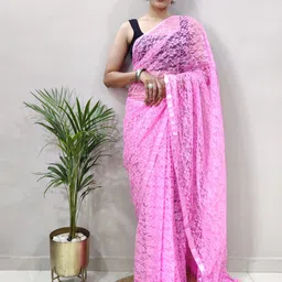 HI FI NX Floral Net Saree-picture-43
