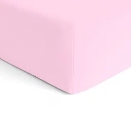 The White Cradle Pink Cotton Fitted 120 TC Crib Sheets-2