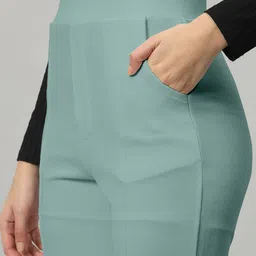 Jinax Women Relaxed Mid-Rise Slip-On Straight Leg Cropped Trousers-image-35