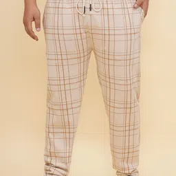 John Pride Men Checked Cotton Mid Rise TrackPants-image-71
