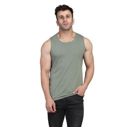 WOOSTRO Men Solid Round Neck Cotton Slim Fit T-shirt-image-2
