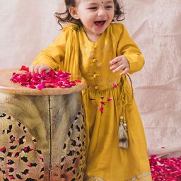 Tiber Taber Girls Woven Design Zari Ready to Wear Lehenga & Blouse With Dupatta-37